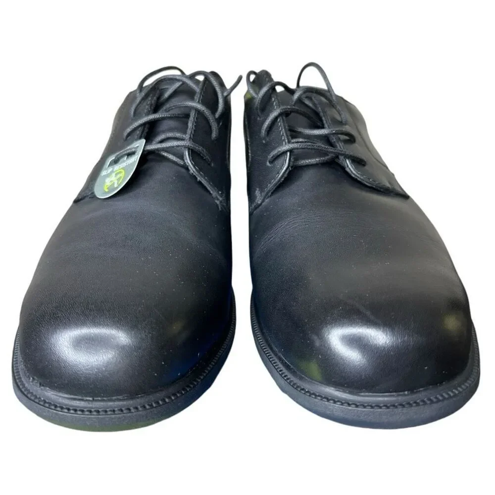 NEW Nunn Bush Men's Marvin Slip Resistant Black Work Safety Shoes 9.5 Extra Wide